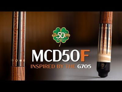 McDermott 50th Anniversary Series Birdseye Maple with Snakewood and Ebony Points Cue with G-Core Shaft and Commemorative 1x1 Case