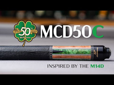 McDermott 50th Anniversary Series Birdseye Maple Cue with G-Core Shaft and Commemorative 1x1 Case