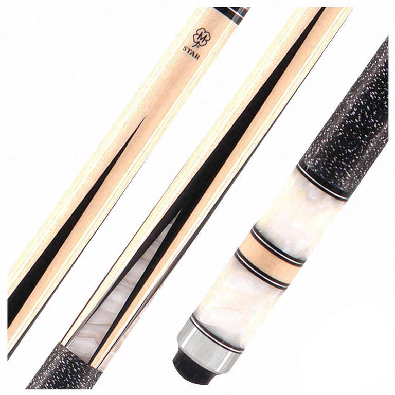 Star White Pearl and Point Cue - S25