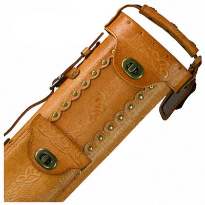 Instroke Saddle B Hand Tooled 2x4 Pool Cue Case - SAD24B