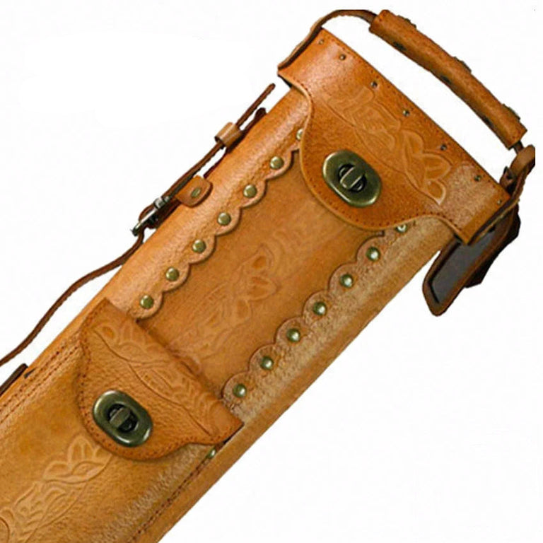 Instroke Saddle B Hand Tooled 3x5 Pool Cue Case - SAD35B