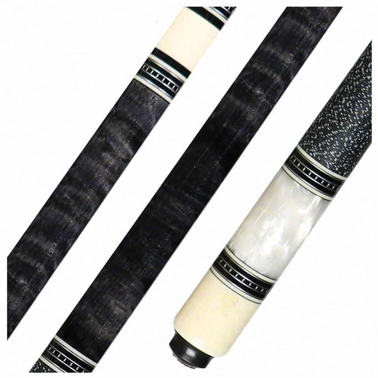 McDermott Select Series Titanium Gray Stained Birdseye Maple with White Pearl Pool Cue - SL02