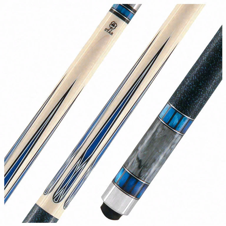 Star Blue and Grey Pearl Cue - SP03