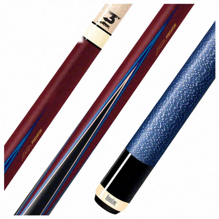 Predator 4 Point Sneaky Pete Purple Heart / Blue Points Linen Wrap Pool Cue - True Splice