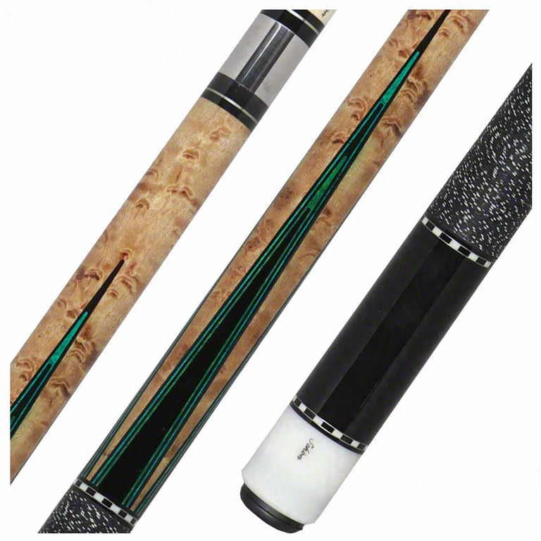 Schon STL Series Green Points Pool Cue - STL5G