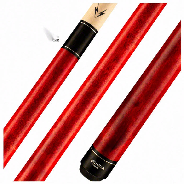 Valhalla Series VA104 Red Pool Cue No-Wrap