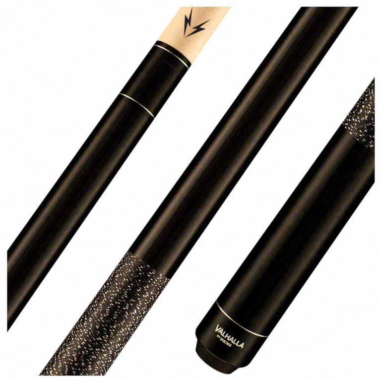 Valhalla Series VA111 Black Pool Cue with Linen Wrap