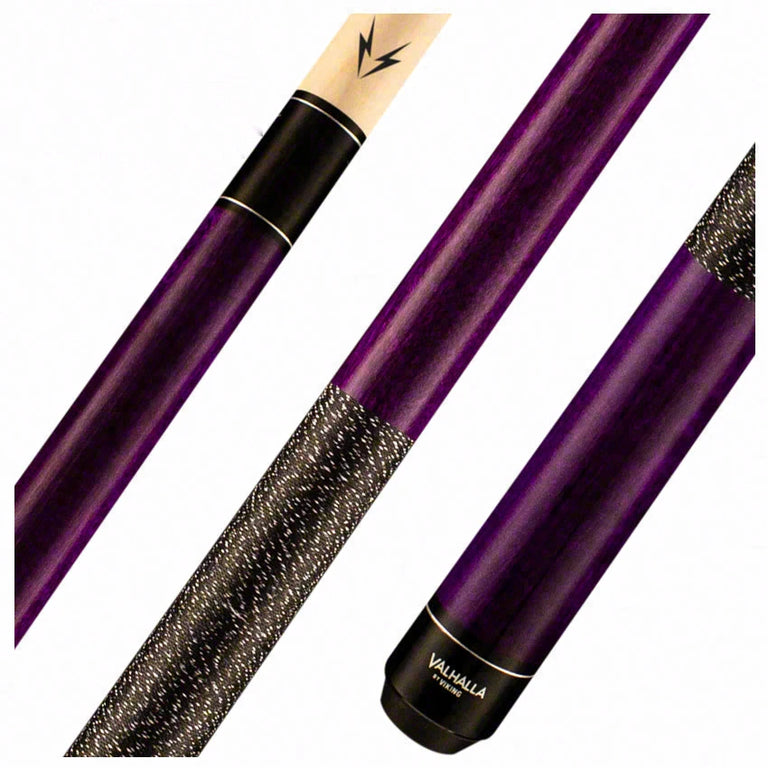 Valhalla Series VA117 Purple Pool Cue with Linen Wrap