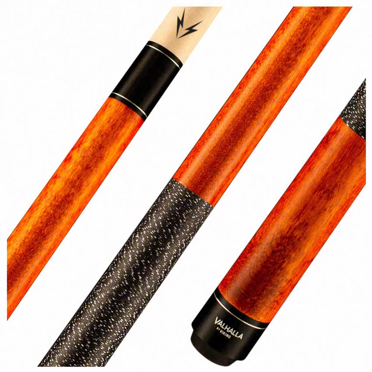 Valhalla Series VA119 Orange Pool Cue with Linen Wrap