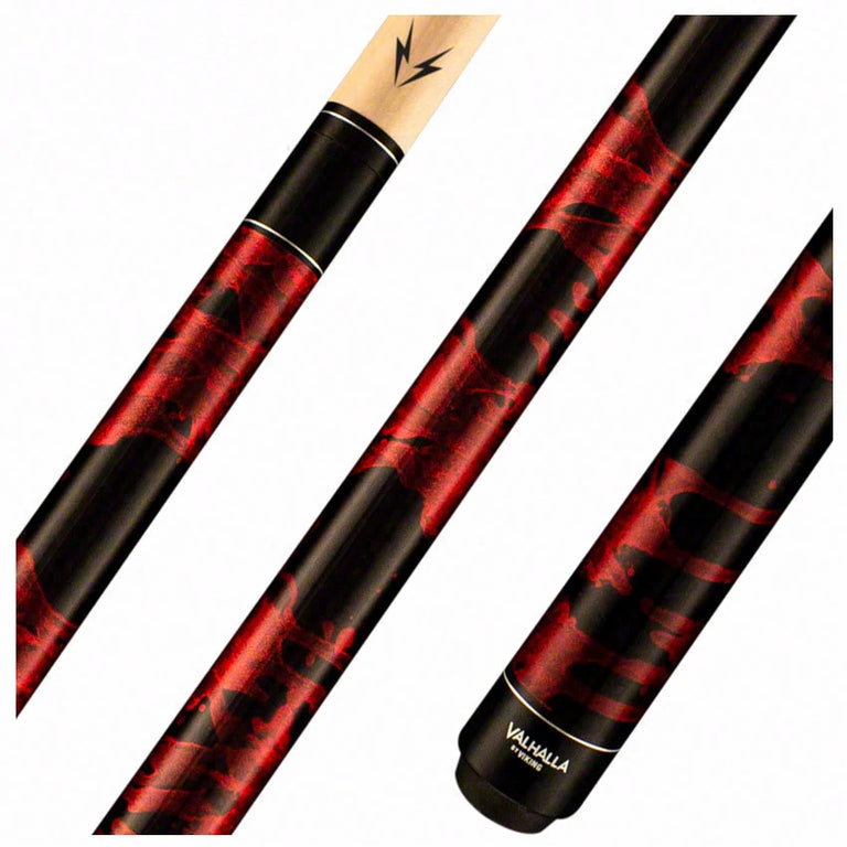 Valhalla Series VA212 Red Marble Paint Pool Cue