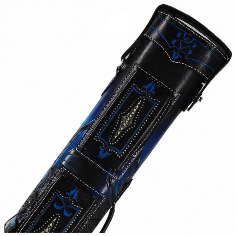 Volturi Custom Batman Blue 4x8 Hard Pool Cue Case - VCBATMAN4X8B
