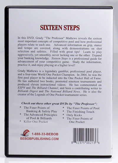 Grady Mathews Instructional DVD | Sixteen Steps Pool Practice - Seybert ...