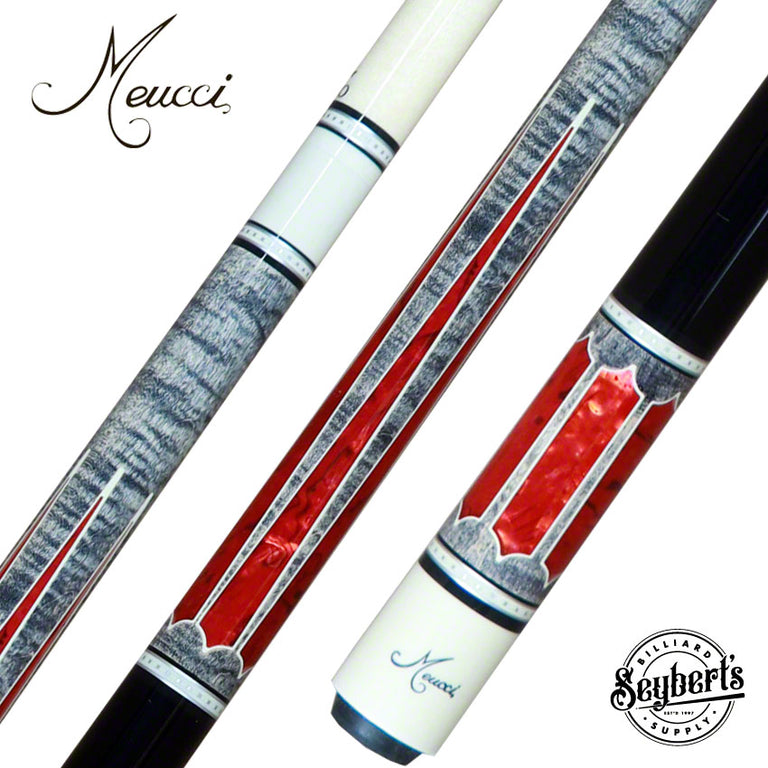 Meucci 2020  Cue - Grey - Red Pearl - Black Wrap - Pro Shaft