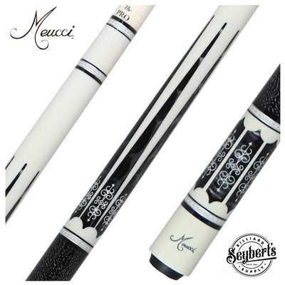 Meucci 21st Century #3 Cue - White - Black Pearl - Black/White Wrap - Pro Shaft
