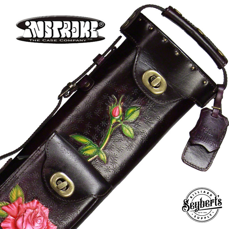 Instroke 2X4 Red Rose Pool Cue Case