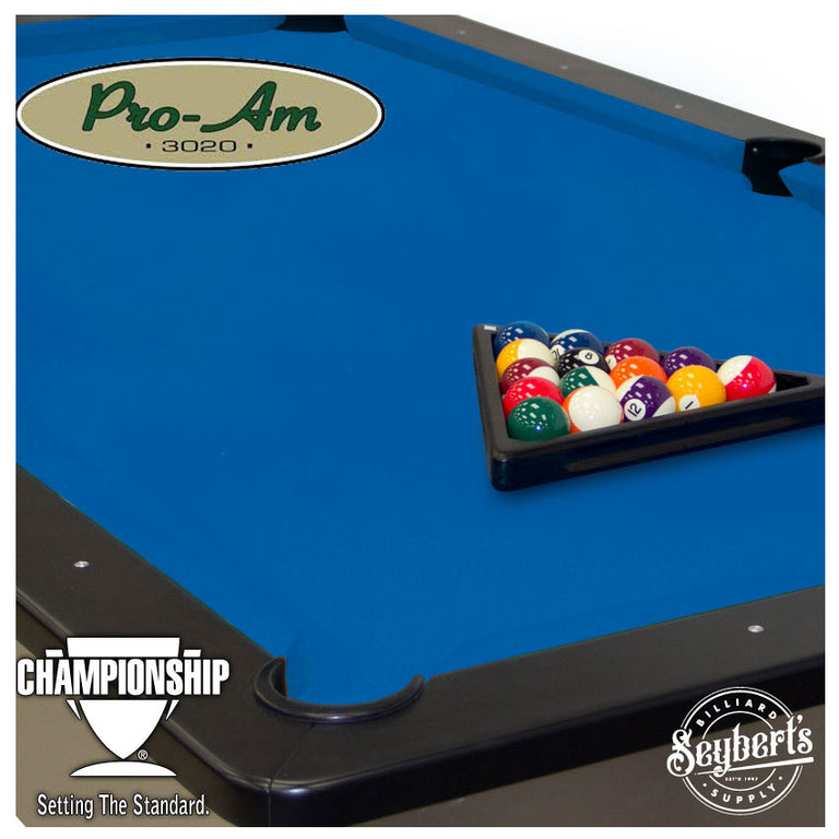 Championship Pro Am Electric Blue 8ft Pool Table Felt