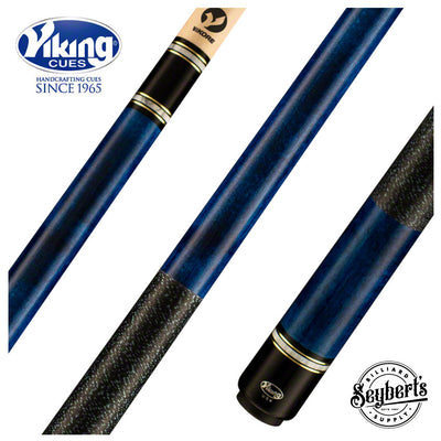 Viking B2607 Ocean Blue Stain Play Cue With Irish Linen Wrap