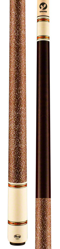 Viking B3221 Coffee Stain And Birdseye Maple Play Cue With Irish Linen Wrap