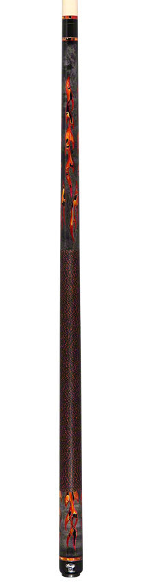 Viking B5265 Smoke Stain Flame Play Cue With Irish Linen Wrap