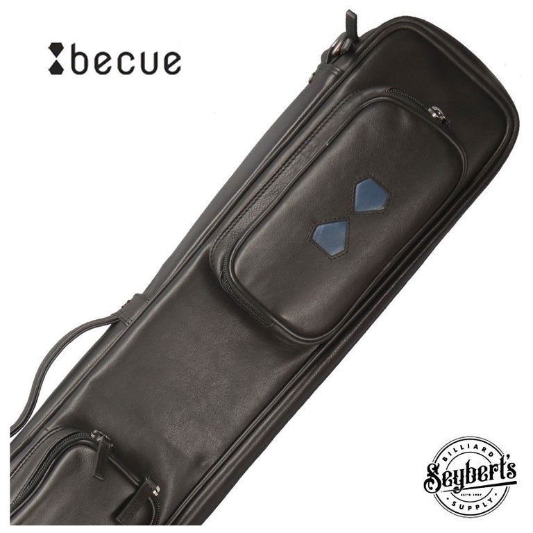 Becue Black W/ Navy Leather 3x4 Cue Case