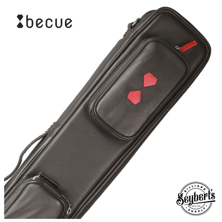 Becue Black W/ Red Leather 3x4 Cue Case