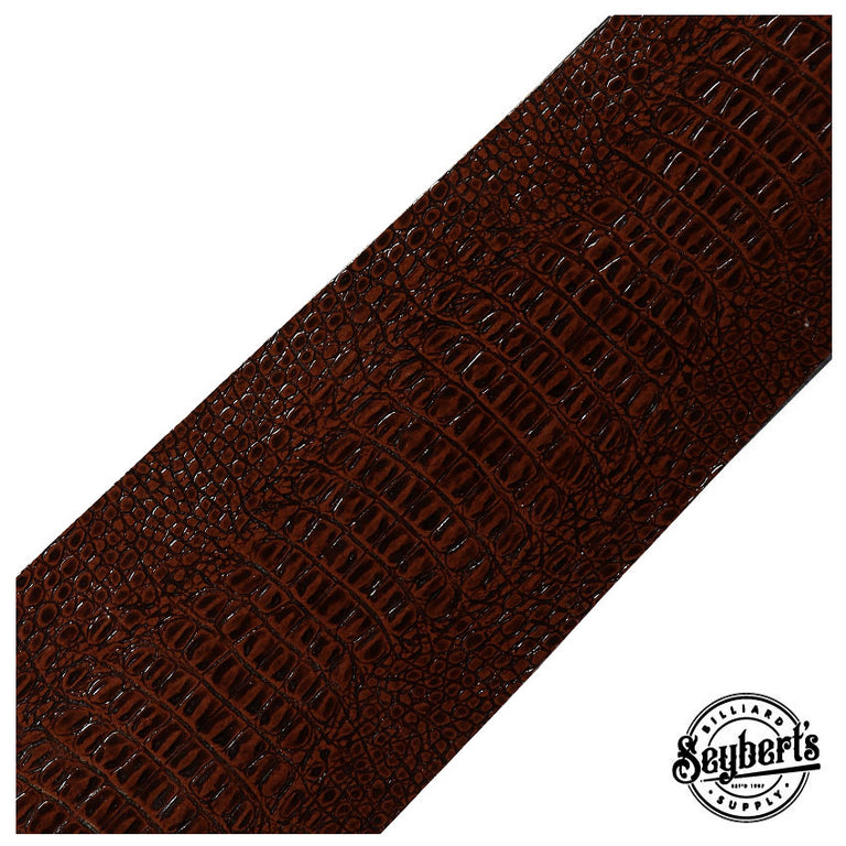 Rolled Gift Wrap Brown Embossed Leather