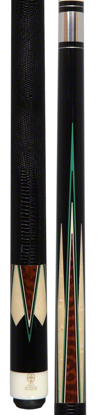 McDermott H Series Black with Snakewood and Maple Points Pool Cue