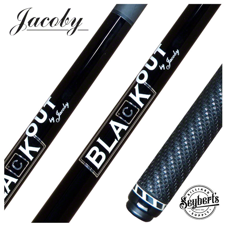 Jacoby Black Out Carbon Fiber Break/Jump Cue - Black with Wrap