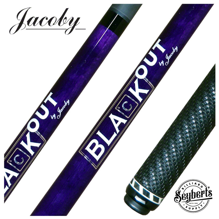 Jacoby Black Out Carbon Fiber Break/Jump Cue - Purple with Wrap