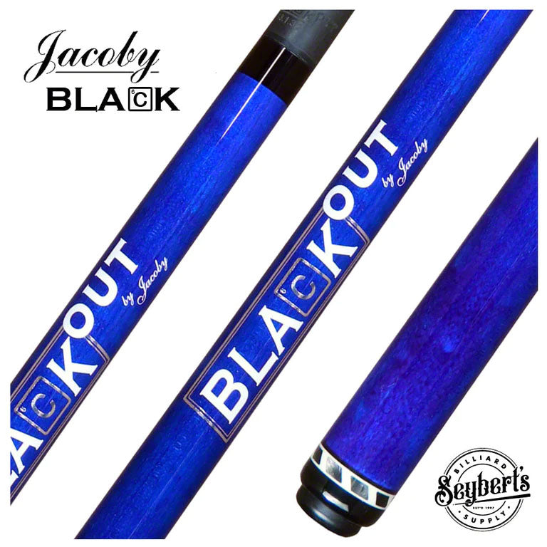 Jacoby Black Out Jump / Break Cue Blue No Wrap