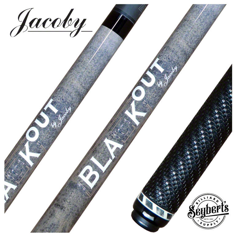 Jacoby Black Out Carbon Fiber Grey Break Jump Cue with Wrap