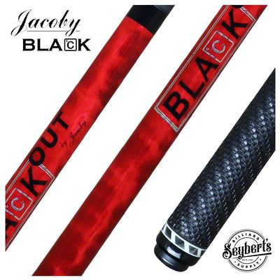 Jacoby Black Out Carbon Fiber Break/Jump Cue - Red with Wrap