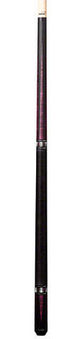 K2 Matte Black Cue with Purple Curly Point & Linen Wrap