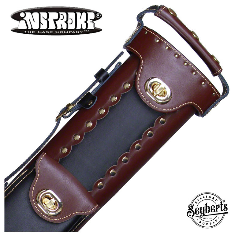Instroke 3X7 Brown/Black Leather Cowboy Cue Case