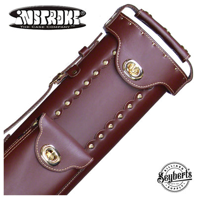 Instroke 2X4 Chestnut Leather Cowboy Cue Case