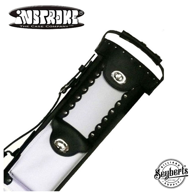 Instroke 3X7 Black / White Leather Cowboy Cue Case