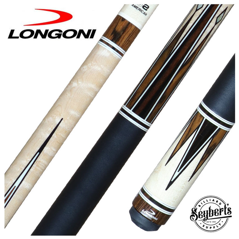 Longoni LG24402 Minerva 8 Point Bocote W/ Leather Wrap Pool Cue
