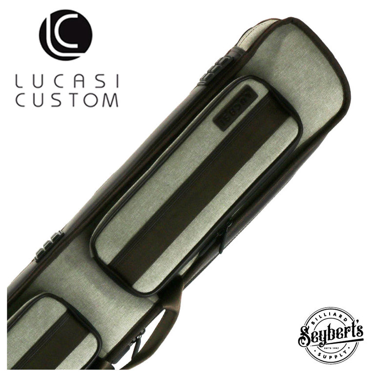 Lucasi Grey and Brown 3x5 Soft Cue Case