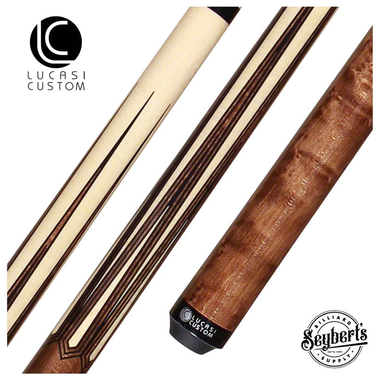 Lucasi Zero Flexpoint Pool Cue | Curly Maple Sneaky Pete Lucasi