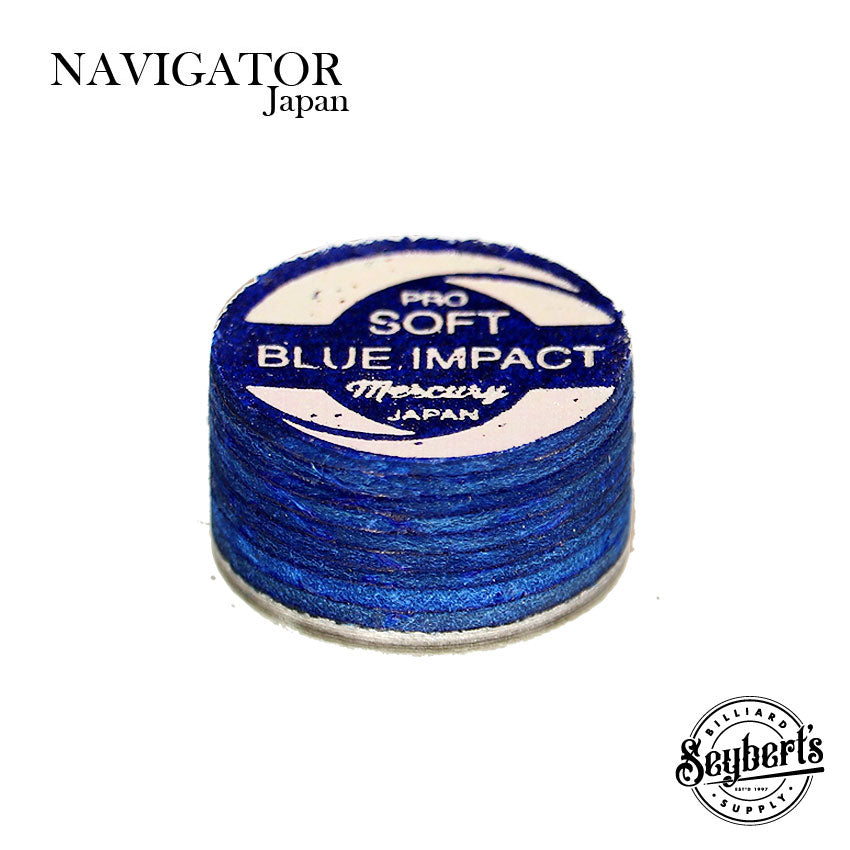 Navigator Blue Impact Pool Cue Tip - Seybert's Billiards Supply