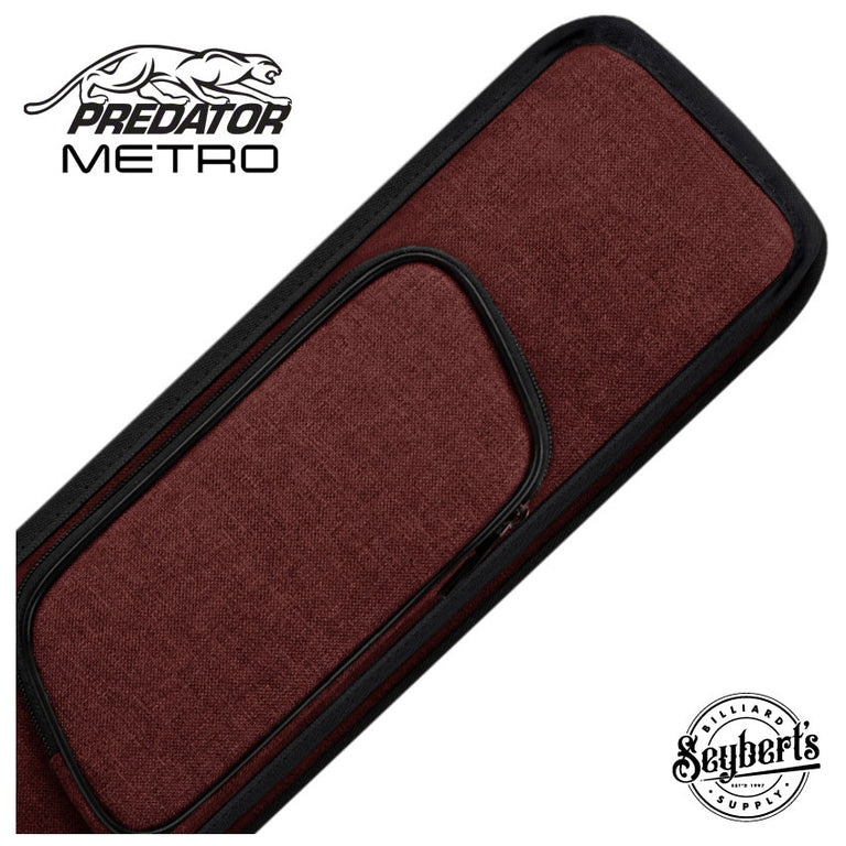 Predator Metro Nylon 2x4 Red Top Zip Hard Cue Case