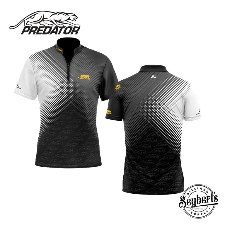 Predator Fusion Black/White Sports Collar Jersey