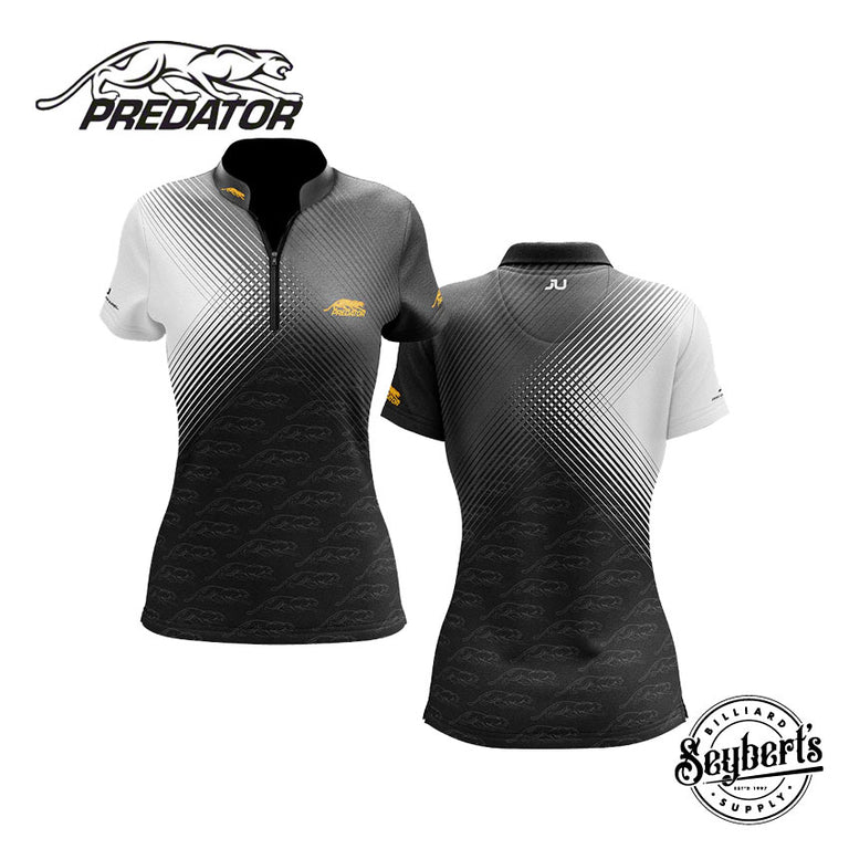 Predator Women's Fusion Black/White Sports Collar Jersey