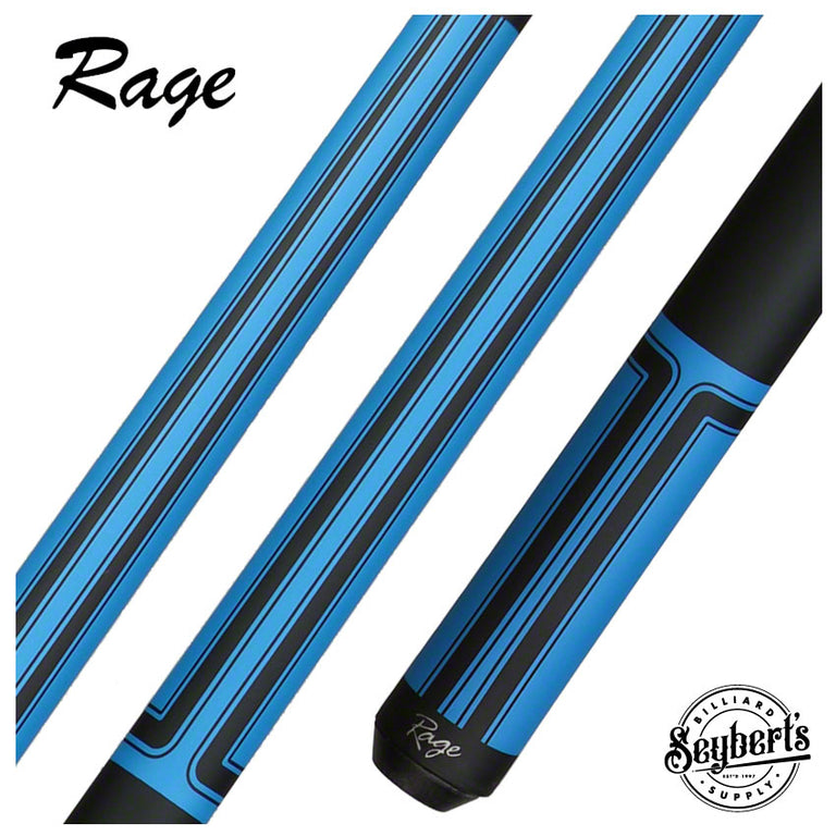 Rage RG101 Blue Racing Stripe Pool Cue