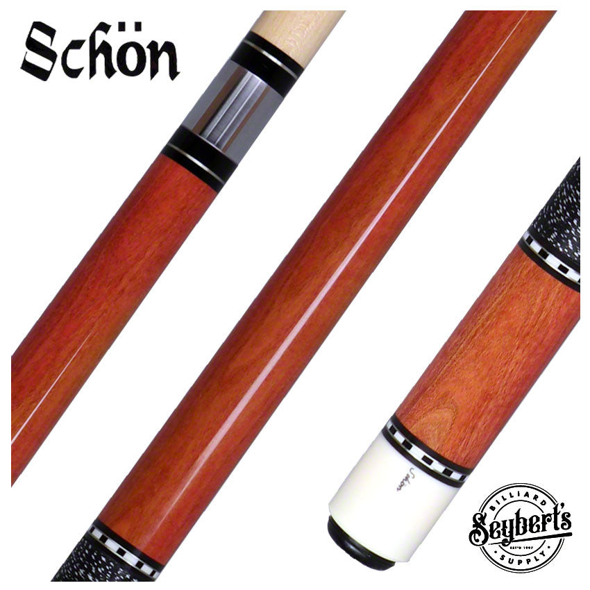 Schon STL Series Exotic Pink Ivory Wood Pool Cue - STL1PI