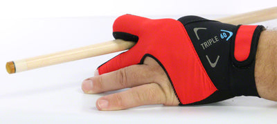 Triple 60 Red Pool Cue Glove