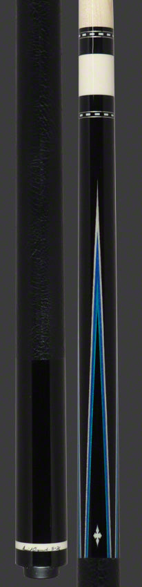 Ariel Carmeli Custom 6 point Ocean Blue Pool Cue | Custom Cue