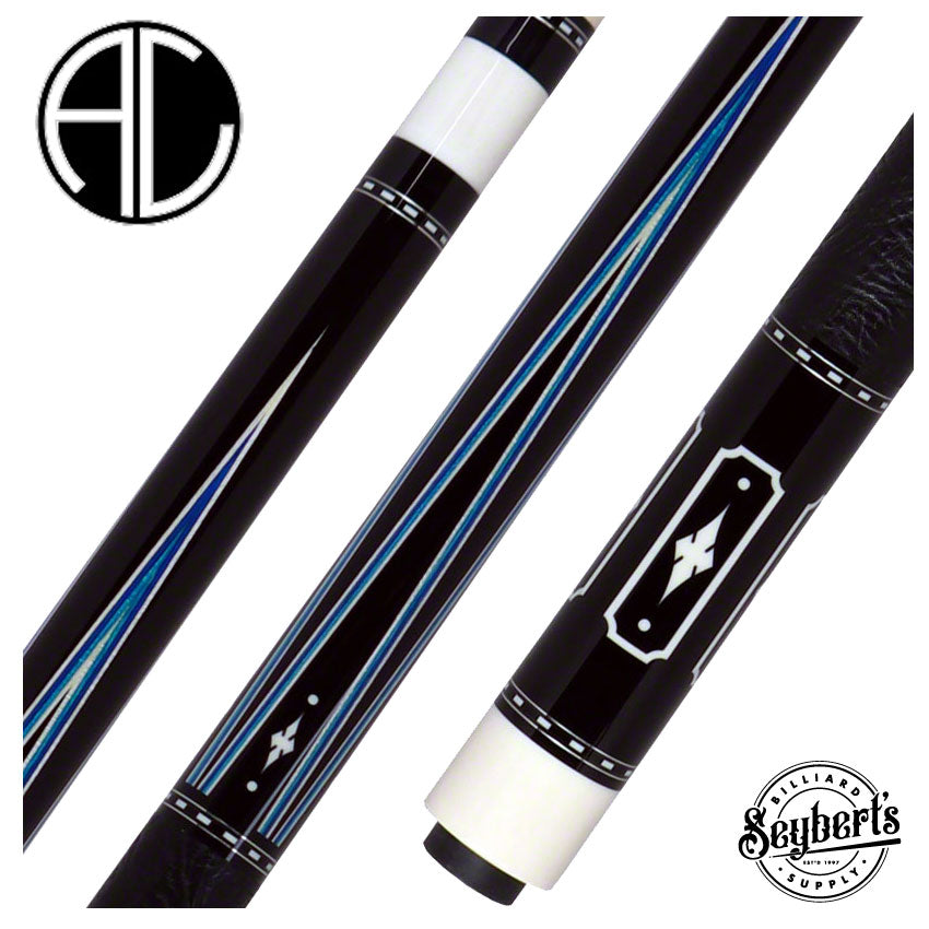 Ariel Carmeli Custom 6 point Ocean Blue Pool Cue | Custom Cue