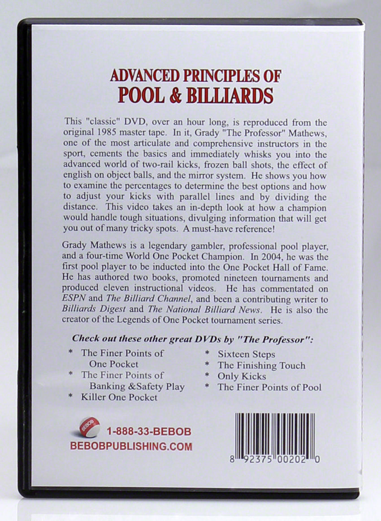 Grady Mathews Advanced Principles of Pool DVD