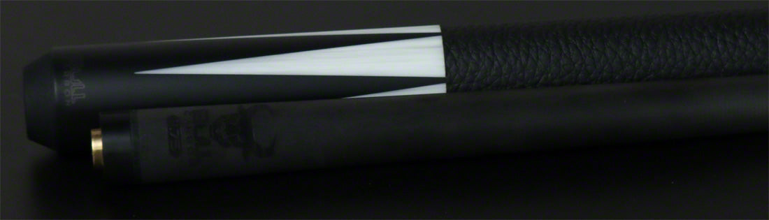 Bull Carbon Black and White Pool Cue with Bull Carbon Shaft - BCL11 -  Seybert's Billiards Supply